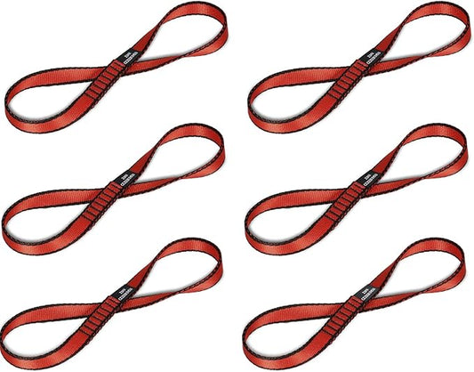 18MM Nylon Climbing Sling Runner 23KN CE2008/EN566 Strong Webbing Straps for Rock Climbing,Mountaineering, Rappelling, Swing, Yoga Hammock etc
