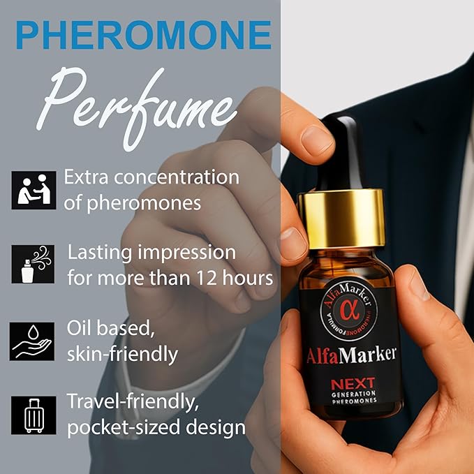 Concentrated Pheromone Cologne for Men. Pheromones Infused Original Extra Strength Formula, Premium Long-Lasting Perfume Oil for Men, 5 ml Travel Size
