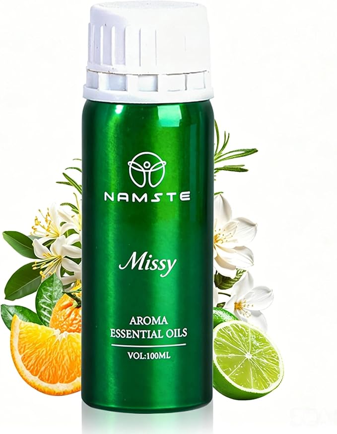 Missy 100ml Essential Oil for Diffuser Citrus & Floral Diffuser Oil | Long Lasting Scent, Vanilla Musk Blended with Jasmine and Tonka Bean for Soap & Candle Making