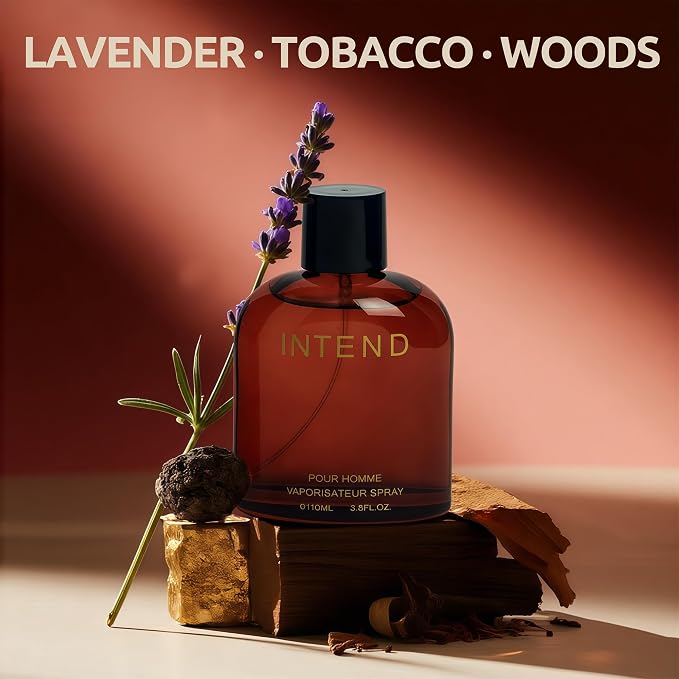 AFLUXE Intend Cologne for Men | Aromatic Woody,Fresh Aquatic,Lavender&Tobacco Scent | Eau de Parfume 100ml Spray | Day to Night Long-Lasting Fragrance