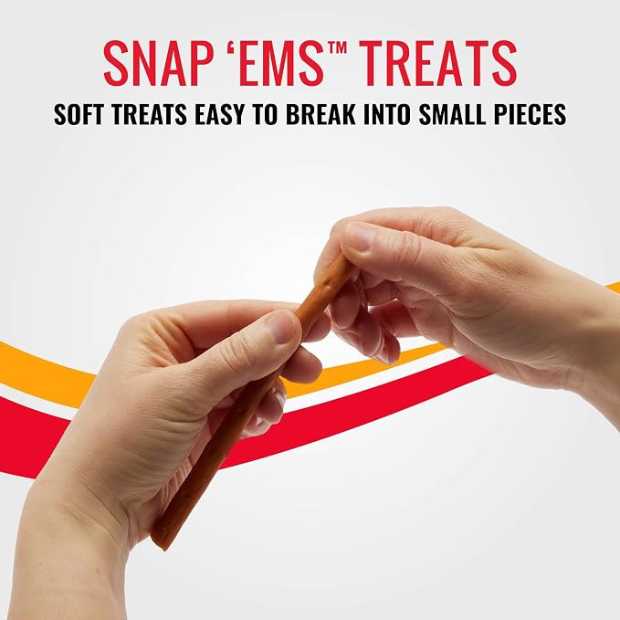 Good 'n' Tasty Snap 'EMS Training Dog Treats with Real Protein, 15 Count | Real Chicken, Duck or Beef, Easy to Break Into Pieces for Training or Rewards, No Artificial Flavors, Colors or Preservatives