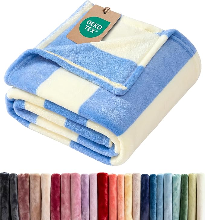 Ultra Soft Fleece Blanket - Flannel Fleece Luxury Blanket - Lightweight for Couch Bed Chair - Thick, Warm and Breathable - All Season Cozy Fuzzy, Anti-Static Microplush Bedding, Queen, Design 322