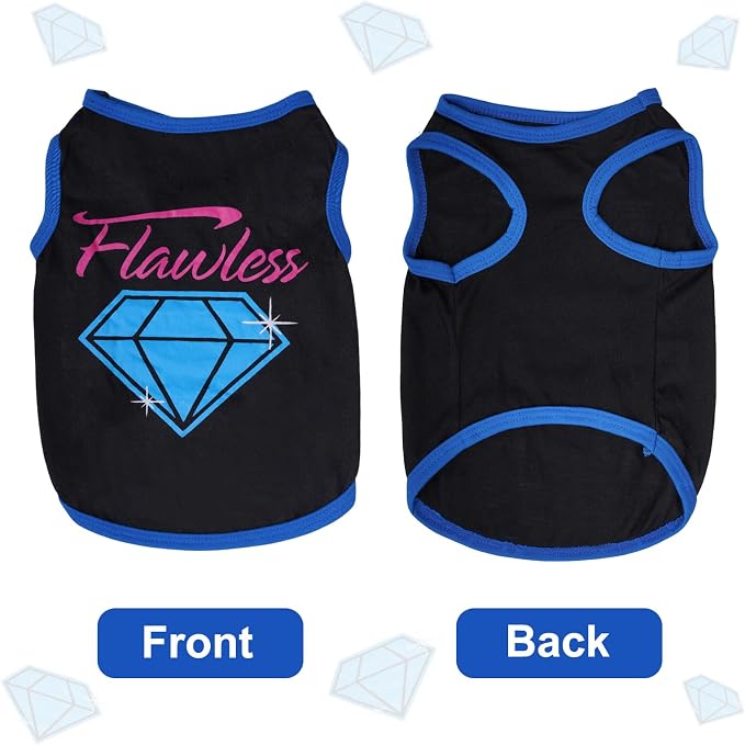 hoyuwak 8 Pieces Pet Shirts Funny Dog Printed Clothes Dog Sleeveless Vests | Breathable Cool Puppy Clothes Dog Outfit for Summer