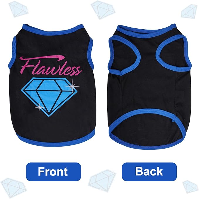 hoyuwak 8 Pieces Pet Shirts Funny Dog Printed Clothes Dog Sleeveless Vests | Breathable Cool Puppy Clothes Dog Outfit for Summer
