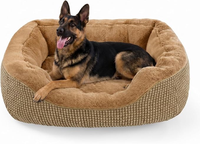 XL Dog Beds Large Sized Dog, Washable Orthopedic Warming Soft Sleeping Durable with Anti-Slip Bottom
