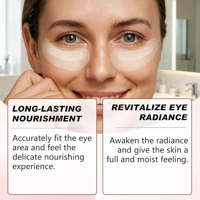 MicroGlow Eye Patches, Under Eye Patchs Hyaluronic Acid Overnight Eye Patches, Forehead & Smile Line Patches for Puffy Eyes and Dark Circles, Facial Anti Wrinkle Patches for Women(2 Pairs)