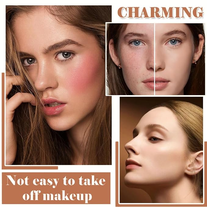 12 Colors Blush Palette, Colour Correcting Concealer Foundation Palette, 10 Makeup Brush Set, Highlighter Bronzer Contour Concealer Cream Matte Long Lasting Brightening Face Cosmetics