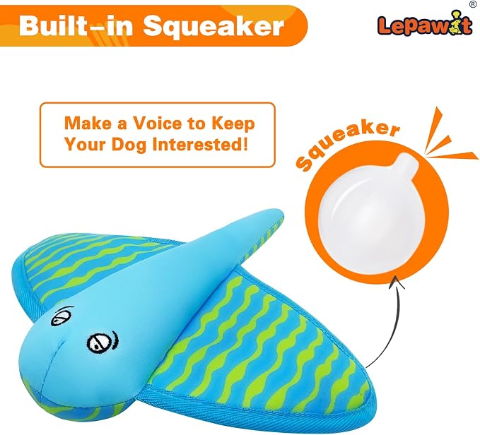 Squeaky Dog Toys, Floating Dog Toys for Indoor or Outward Play, Interactive Dog Gifts for Small and Medium Dogs – Manta