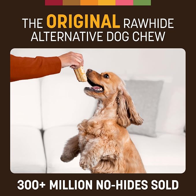 Earth Animal No Hide Dog Chews - Rawhide Free Small Rolls 6 Count Mango | Small Rolls Mango Flavored Natural Rawhide Free Long Lasting Dog Chews - Pet Treats for Small Dogs