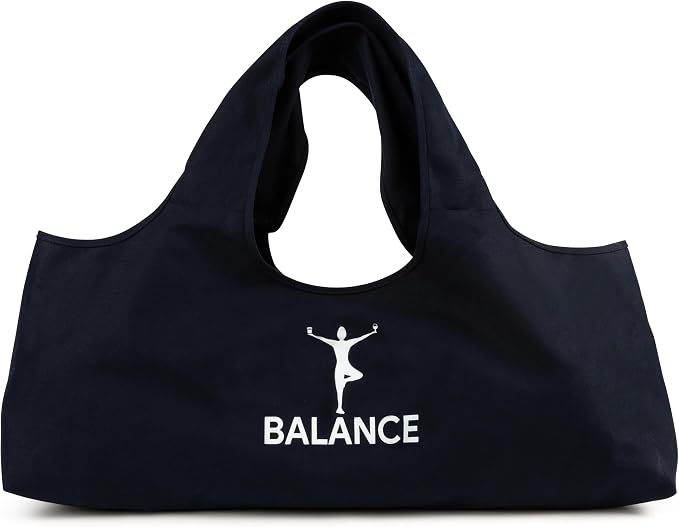 Wild Essentials Yoga Bag, Exercise, Tote, Large Carrier, Shoulder Strap, Inner Pocket, Fits Most Mats, Recycled Cotton Canvas