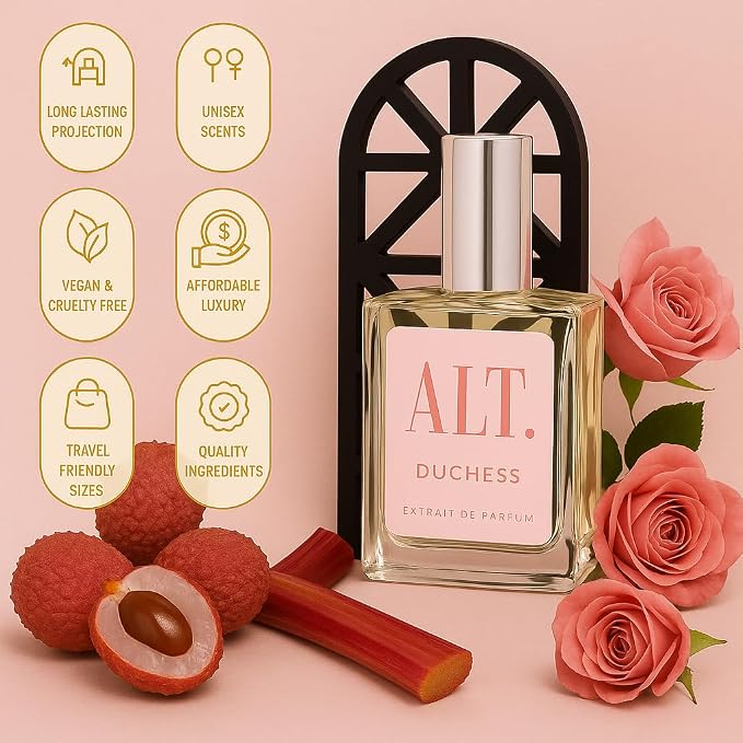 ALT. FRAGRANCES Duchess - Inspired by Delina Fragrance, Extrait de Parfum, Long Lasting Perfume for Women, Floral Fruity Scent with Lychee Rose Musk, 60ml