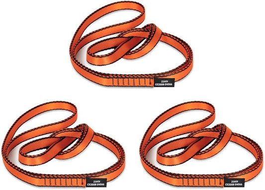 18MM Nylon Climbing Sling Runner 23KN CE2008/EN566 Strong Webbing Straps for Rock Climbing,Mountaineering, Rappelling, Swing, Yoga Hammock etc