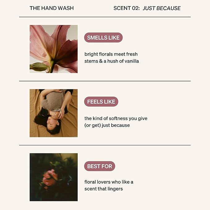 Loved01 Hand Wash, John Legend Skincare, Liquid Hand Soap, Gentle & Hydrating, Cruelty-Free, Oprah's Favorite Things, Formulated with Nourishing Oils, Just Because Soft Floral Scent, 15 oz