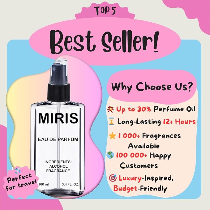 MIRIS No. 24876, Inspired by Climat, Long-Lasting Eau de Parfum for Women, Spray 3.4 Fl Oz / 100 ml
