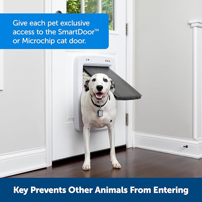 PetSafe SmartDoor Connected Pet Door Collar Key, Large, ZAC19-17682 | Selective-Entry Collar Key Fits Medium & Large SmartDoor, Custom Schedules via My PetSafe App