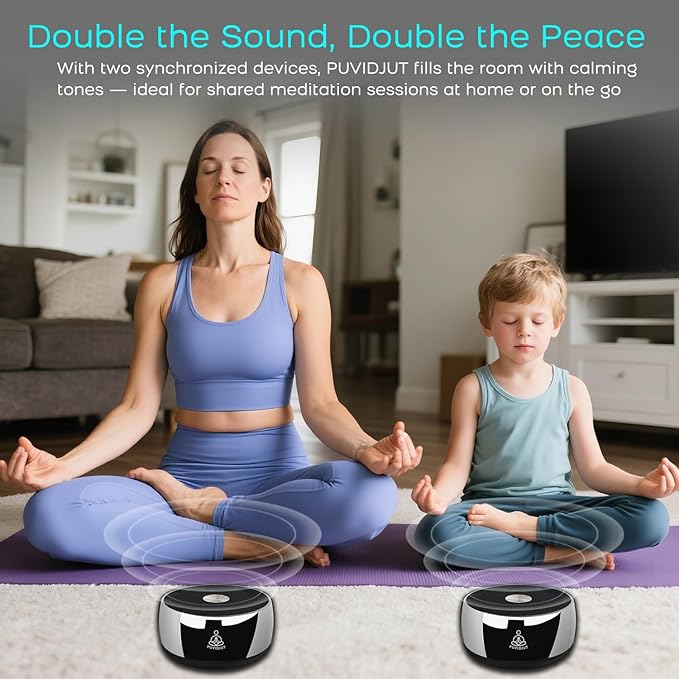 Sound Frequency Instruments, Meditation Tone TWS Machine- Solfeggio Bath Device for Yoga, Mindfulness, Singing Therapy System of Chakra Relaxation and Stress 5 Tones, 3 Timer Modes