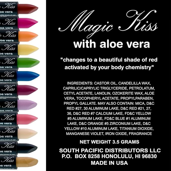 Magic Kiss Color Changing Matte Lipstick set, Long Lasting Nutritious Lips Moisturizer Magic Temperature Color Change Lip Balm with Aloe Vera PH Lipstick MADE IN USA (2 Pack - Green & Black)