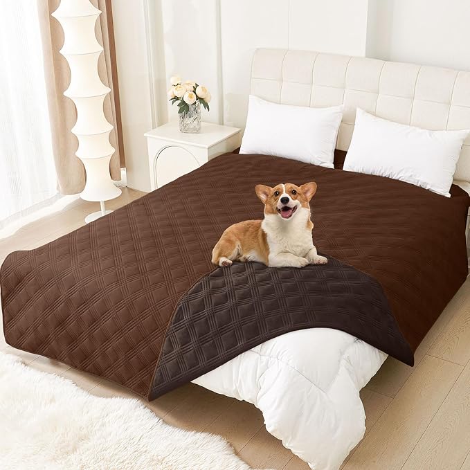 Waterproof Reversible Dog Blanket, Soft Couch Cover for Dogs Washable | Dual-Sided Waterproof Pet Bed Blanket, Resist Stains Spills & Pet Hair, Practical Furniture Protector For Pets, Size 82"x82"