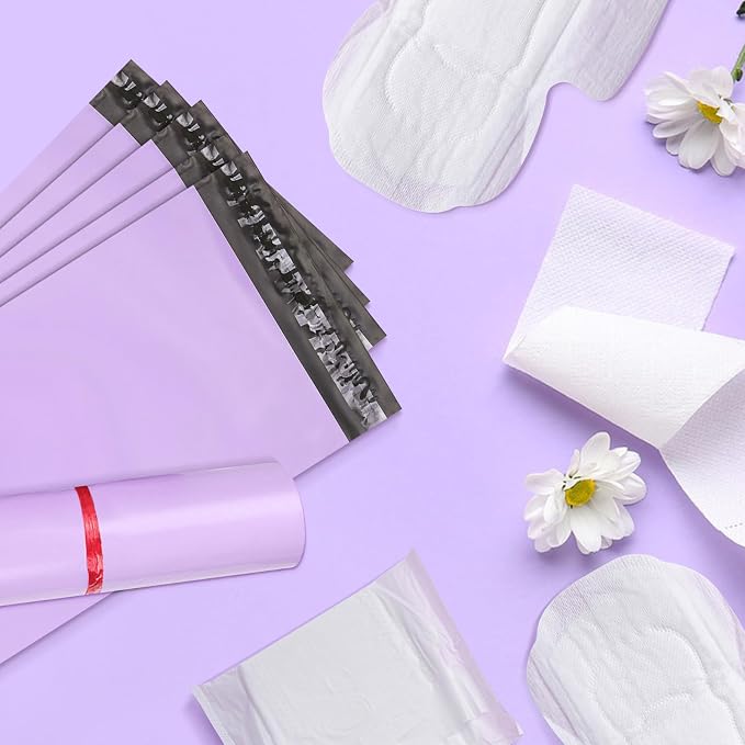 Sanitary Napkin Disposal Bags - Block Odors, Great Adhesion, Perfect Size - Feminine Hygiene Disposal Bags for Tampons and Pads 100Pcs (Purple)