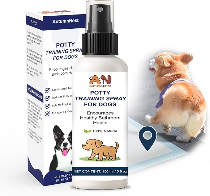 Potty Training Spray for Dogs, 5 fl oz /150ml Dog Pee Training Aid | Helps Guide Puppies & Adults Dogs to Pee Pads or Designated Areas, Safe Plant-Based Attractant for Indoor & Outdoor Use