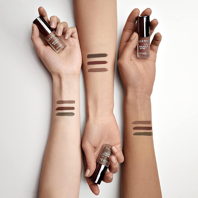 Lamel Matte Liquid Eyeshadow - Long Lasting Waterproof Eye Tint - Quick-Drying, Hypoallergenic Eye Makeup - Creamy & Smooth Formula - Brown Matte Cream Eyeshadow - Maad Eyes, №401, 5.2ml / 0.17oz