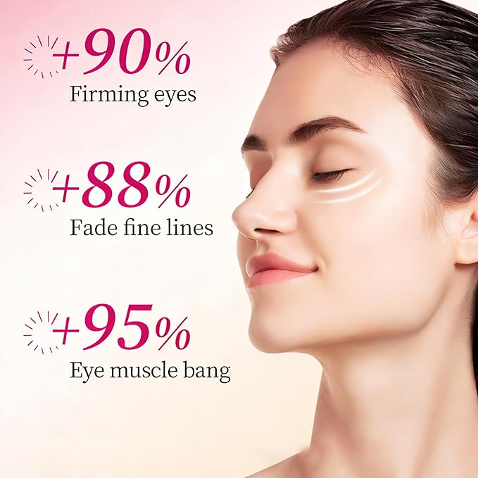 Roll-On Eye Cream with 360° Cooling Roller, Depuffing Gel with Collagen, Hydrating Under Eye Cream Reduce Puffiness, Dark Circle, Fine Lines & Bags, Moisturizing Treatment Serum, 0.5 Oz