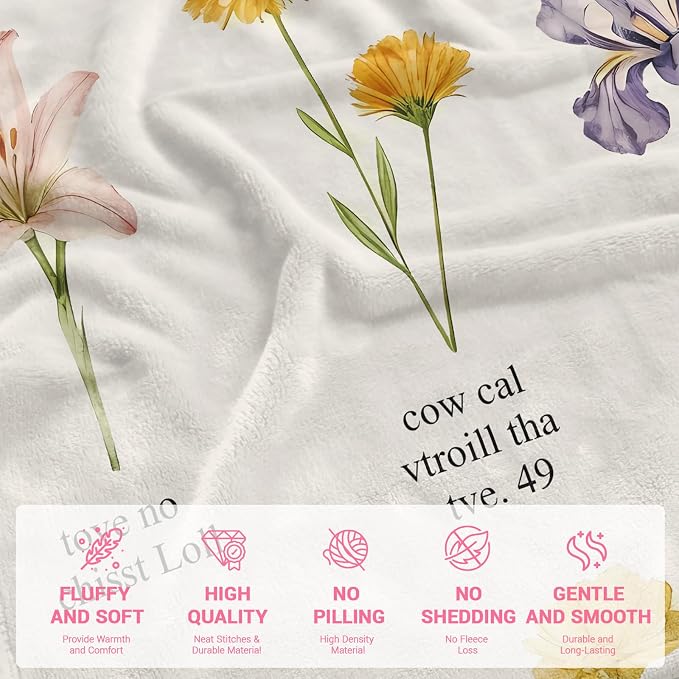 COMFAR Christian Gifts for Women Faith, Inspirational/Religious/Spiritual Gifts for Adults, Soft Throw Blankets for Women/Men, Personalized Blankets for Adults 50"x 60"