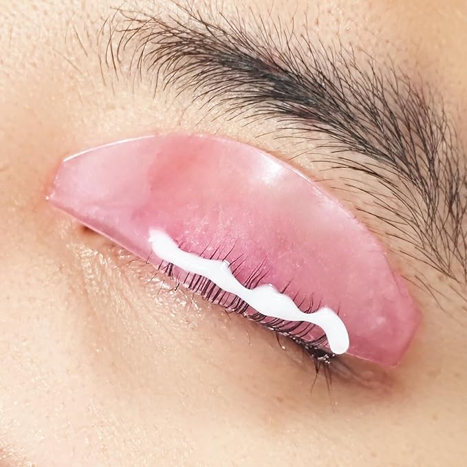 Libeauty 1mm Ultra Thin Flat Lash Lift Shields, Korean Lash Lift Pads for Step 1 Softening Only, Self Adhesive Glueless Silicone Lash Rods with Storage Case, Professional & DIY Supplies, Pink & Blue