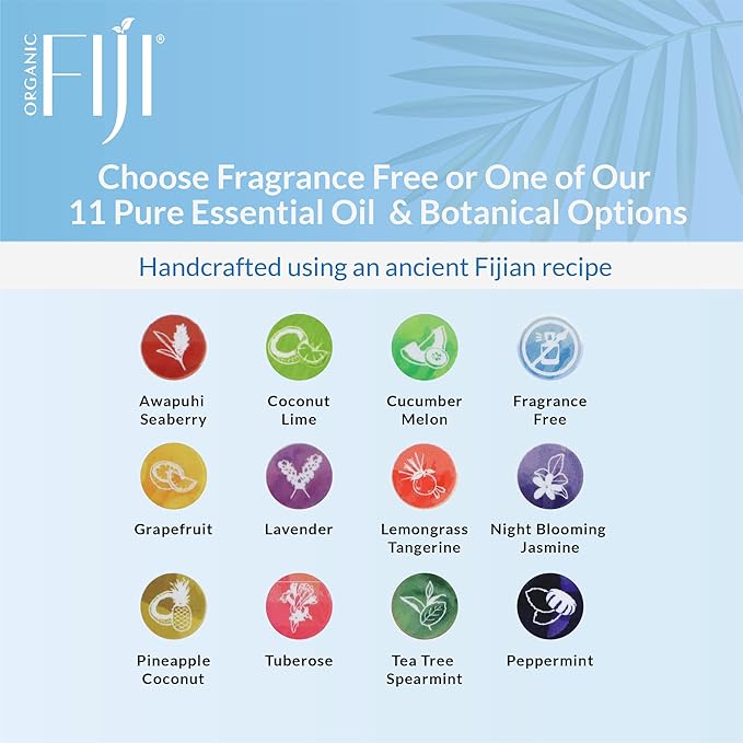 "Coco Fiji Soap Bar for Face and Body Infused With Organic Coconut Oil, Fragrance Free, Essential Oil, Natural Soap for Moisturizing & Pore Purifying Skin, 7 oz, Pack Of 3 "