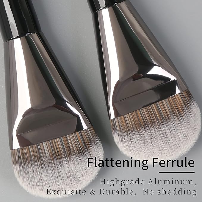Flat Foundation Brush for Liquid Makeup, Liquid Foundation Brush, Flat Makeup Brush for Foundation, Make up Brushes, Makeup Foundation Brushes. 820 Black