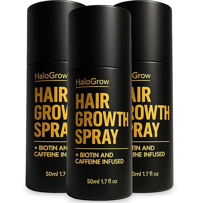 Hair Growth Serum Spray for Women & Men – Biotin & Caffeine Hair Loss Treatment, Anti-Thinning Hair Regrowth Oil, Advanced Thickening Formula (3 pack)