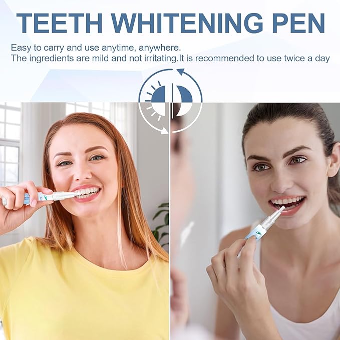 Teeth Whitening Essence Pen - Reduces Teeth Stains and Yellowing, Travel-Friendly Tooth Whitening Pen with Mint Flavor, Gentle on Sensitive Teeth Care (3pcs)