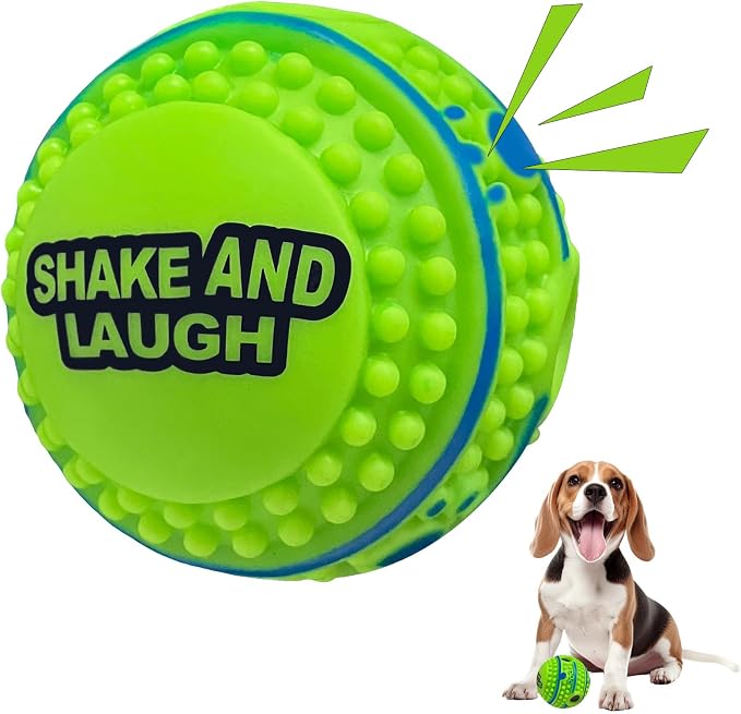 Spiky Interactive Dog Toys Ball, M, 3.46 in (8.8 cm) | Shaking with Gibbering Sound, Training, Teeth Cleaning, Herding, Straight