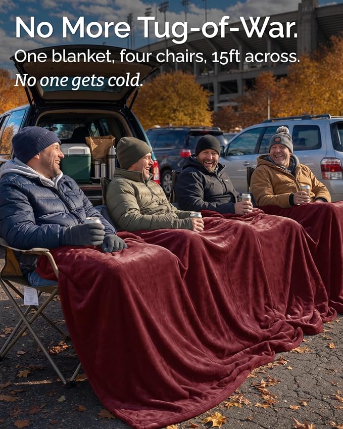 Ultra Soft Fleece Blanket Oversized King Size - Flannel Fleece Luxury Blanket - Lightweight for Couch Bed Chair - Thick, Warm and Breathable - All Season Cozy, Burgundy