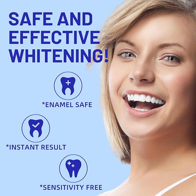 PERSMAX Teeth Whitening Strips – Professional Dentist Approved, Gum-Safe Formula, 28 Non-Slip Strips Kit, 14 Treatment, Pain-Free Express Whitening in 30 Min, Easy to Use for Bright Smile