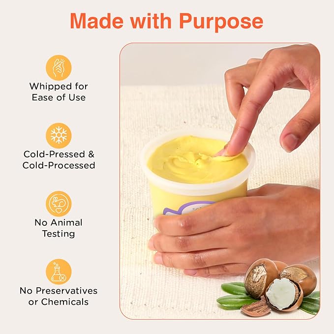 SoShea Whipped Shea Butter Musk - Nourishes, Moisturizes & Renews | 100% African Pure Shea Butter | Cold-Pressed & Cold-Processed | No Dyes & Parabens | Vegan | 11.50oz / 326g