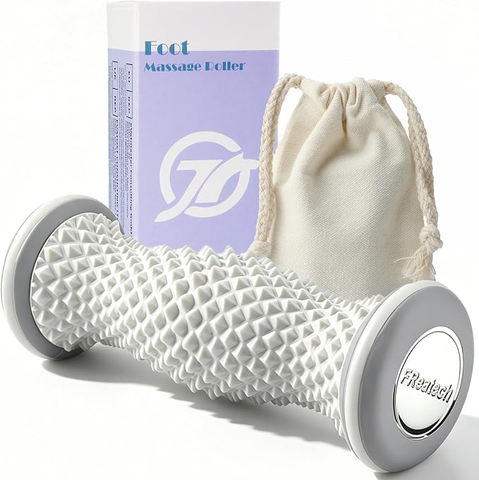 FREATECH Foot Massager Roller with 459 Spiky Massage Points, Durable PP Material, Plantar Fasciitis Relief, Deep Massage for Heel & Arch Pain, Reflexology Acupressure Tool for Muscle Relaxation