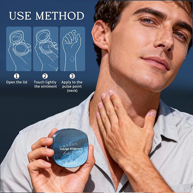 Premium Woody Solid Perfume Balm for Men — Long Lasting Masculine Scent, Portable Travel Size,TSA Friendly, Pocket Fragrance for Urban Men
