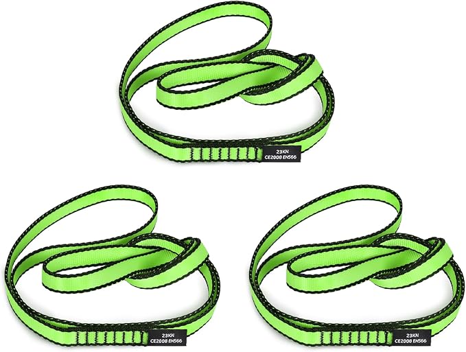 18MM Nylon Climbing Sling Runner 23KN CE2008/EN566 Strong Webbing Straps for Rock Climbing,Mountaineering, Rappelling, Swing, Yoga Hammock etc