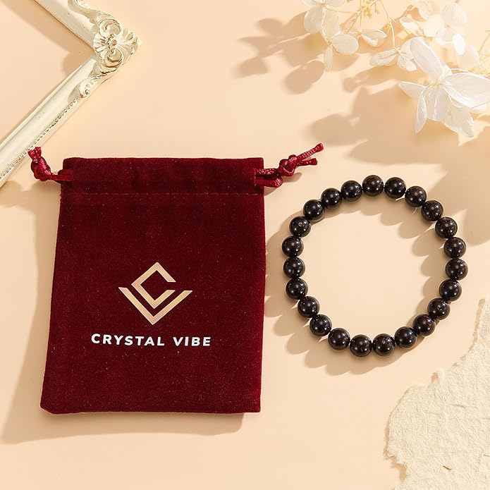 Crystal Vibe 8mm Beaded Bracelets For Women Men - Healing Crystal Bracelet - Adjustable Size