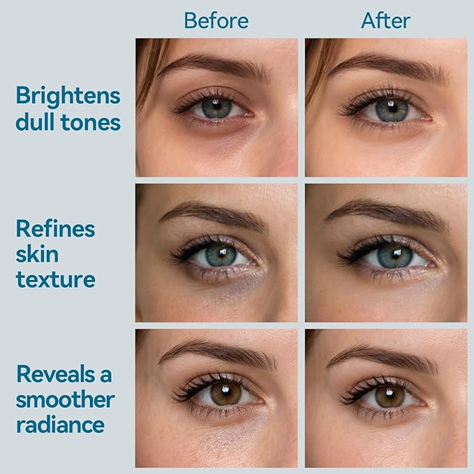 Tintark Marine Radiance 2 Hydrogel Under Eye Patches (28 Pairs), Illuminating Eye Mask with Mother of Pearl Ferment, Vitamin C & Licorice for All Skin Types - Brightening Dark Circles & Luminous Glow