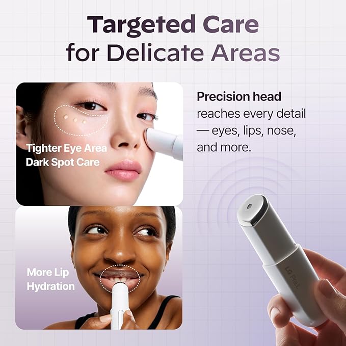 LG Pra.L Superform Galvanic Booster Mystic White, 1min booster for ageless skin, anti-aging and firming pocket booster, Korean skincare, glow on the go, Serum booster device, Gift, Stocking Stuffers