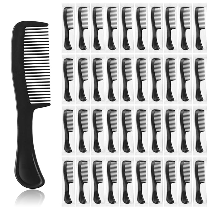 Combs in Bulk Individually Wrapped, 100 Pack Disposable Hair Combs Wide Tooth for Hotel, Salon, Home Care and Travel