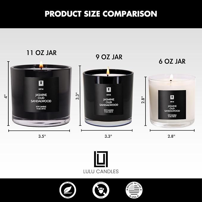 Lulu Candles | Pine Forest | Smells Like Balsam Fir & Needles | Luxury Scented Soy Jar Candle | Hand Poured in The USA | Highly Scented Long Lasting (9 Oz.)
