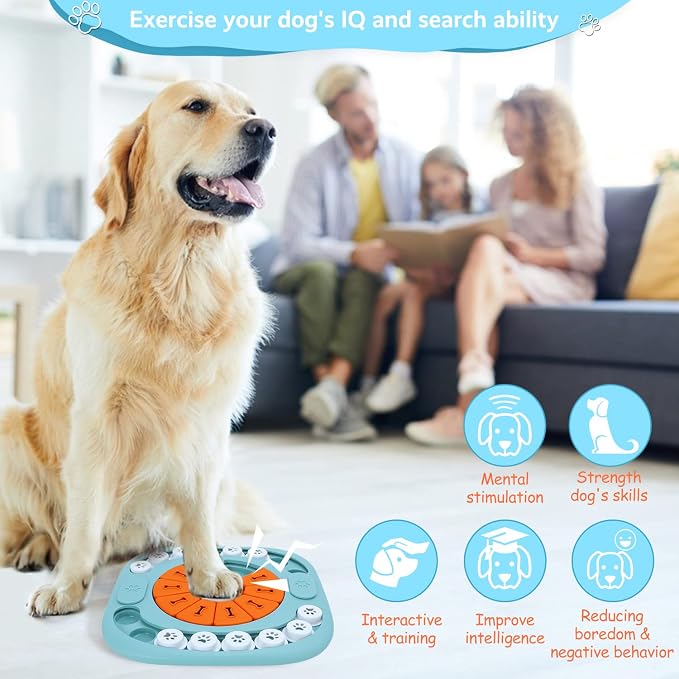 FOXMM Dog Puzzle Toys,Interactive Treat Puzzle Dog Toy for IQ Training | Mental Stimulating, Squeaky Design for Large, Medium, Small Dogs