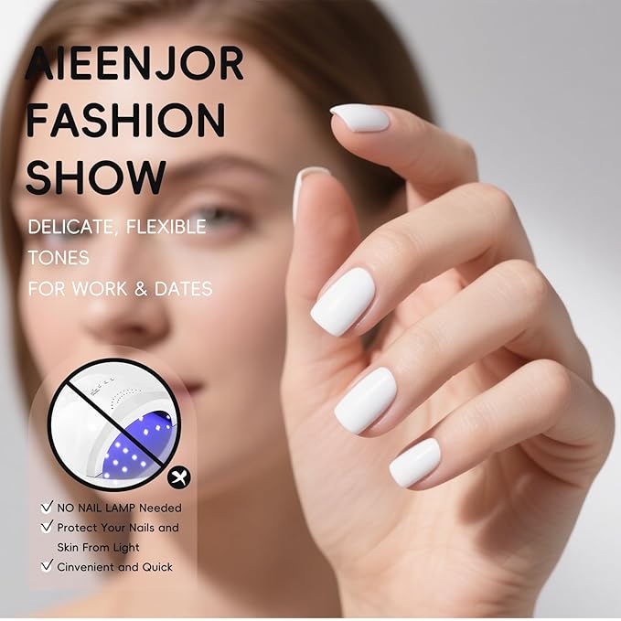 White Nail Polish, Quick Dry Nail Polish, Streak Free, Long- Last Fingernail Polish for Autumn Wedding Nails, Cozy Fall Manicure, Back to School Nail Looks, Salon Quality at Home, 0.35 Fl Oz
