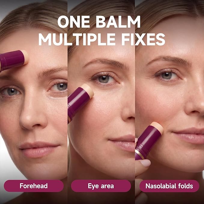 AMRAM Calcium Multi-Balm Stick with Vitamin D | Skin Firming & Hydrating Balm for Under-Eyes, Face & Neck | Supports Collagen, Improves Elasticity | 0.3 oz/9g