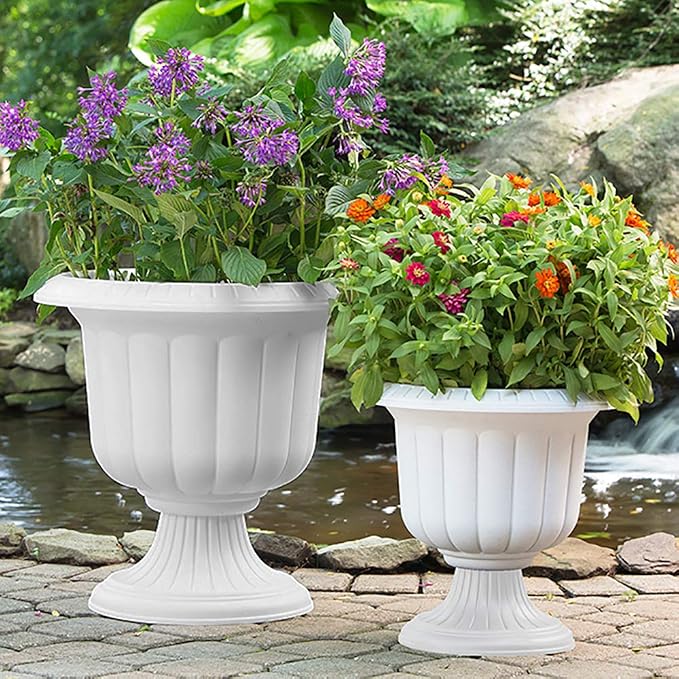 Root & Vessel Classic Urn Planter, Stone, 19-Inch