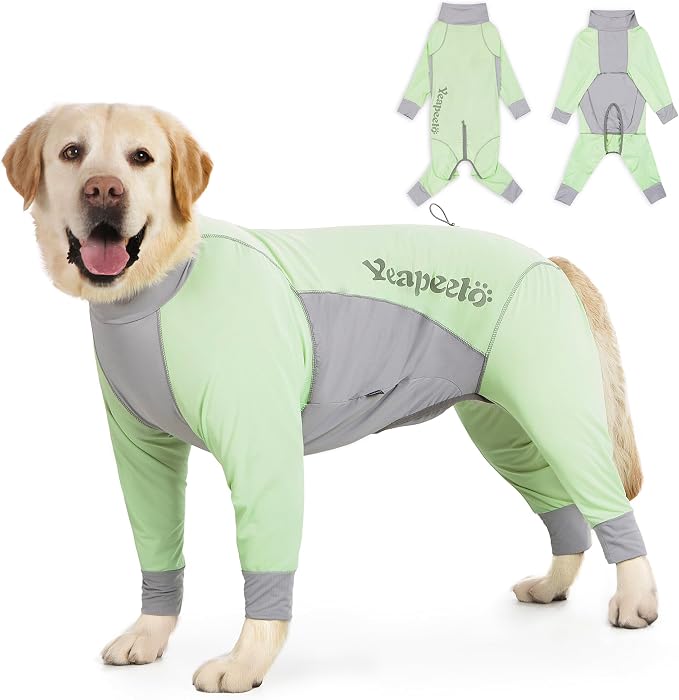 Dog Sun Protection Cooling Suit UPF 50+, Quick-Dry Breathable Jumpsuit for Large & Medium Dogs, Outdoor Dirt-Resistant Shedding Control Pet Apparel (Chartreuse, 6X-Large)