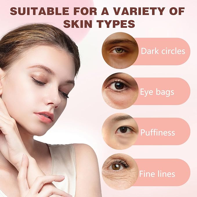 MicroGlow Eye Patches, Under Eye Patchs Hyaluronic Acid Overnight Eye Patches, Forehead & Smile Line Patches for Puffy Eyes and Dark Circles, Facial Anti Wrinkle Patches for Women(2 Pairs)